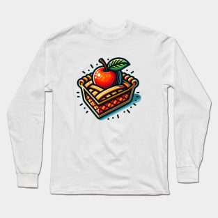 Apple Pie Art Slice Bake Cafe Kawaii Sweet Long Sleeve T-Shirt